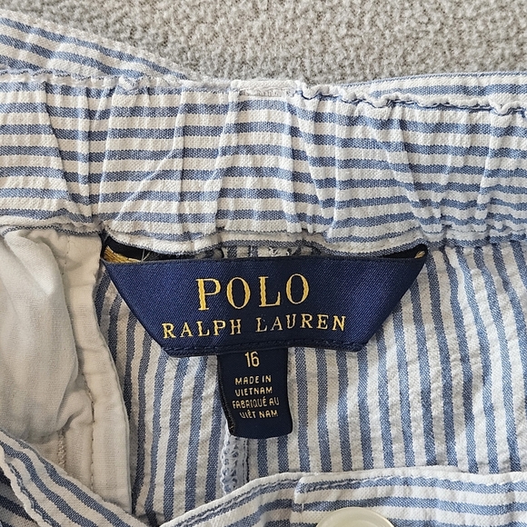 Bundle Polo by Ralph Lauren Kids Denim Jean (M 8-10) and Shorts /White 6X & 16 - Picture 7 of 12